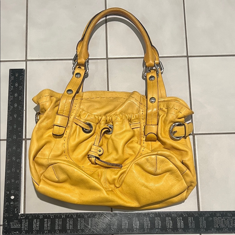 B. Makowsky Mustard Yellow Shoulder Bag